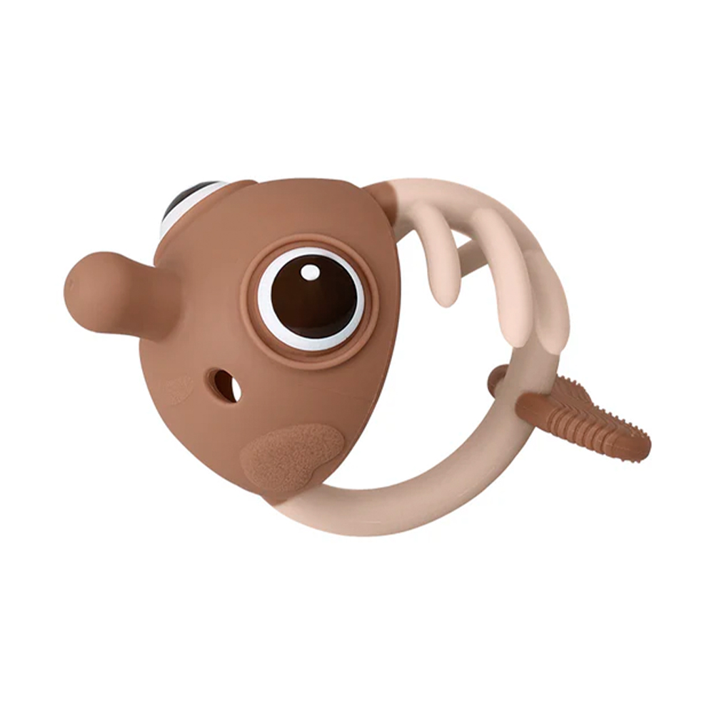 Прорезыватель Рыбка силиконовый Кофейный Mombella 02105  MOMBELLA  - фото 1