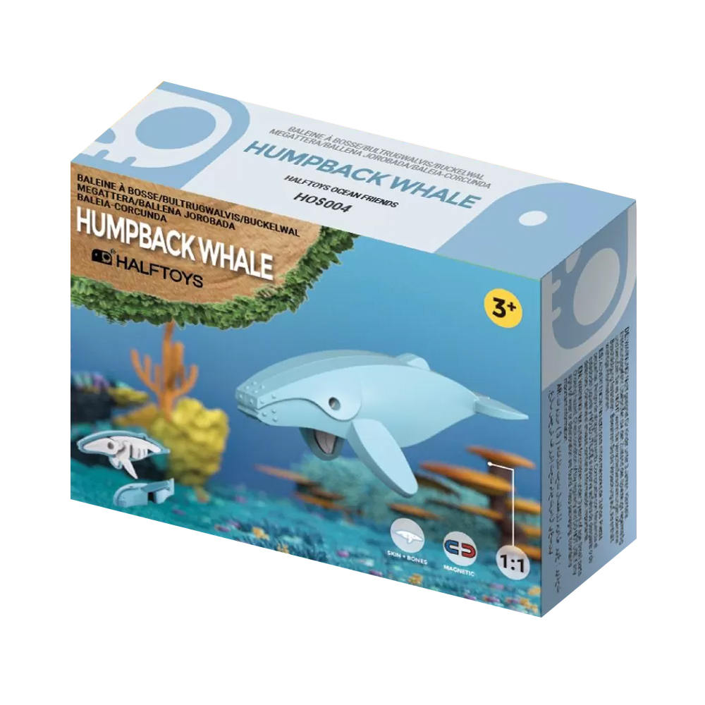 Фигурка магнитная "Горбатый кит" HALFTOYS OCEAN HOS004 HALFTOYS  HOS004 - фото 1