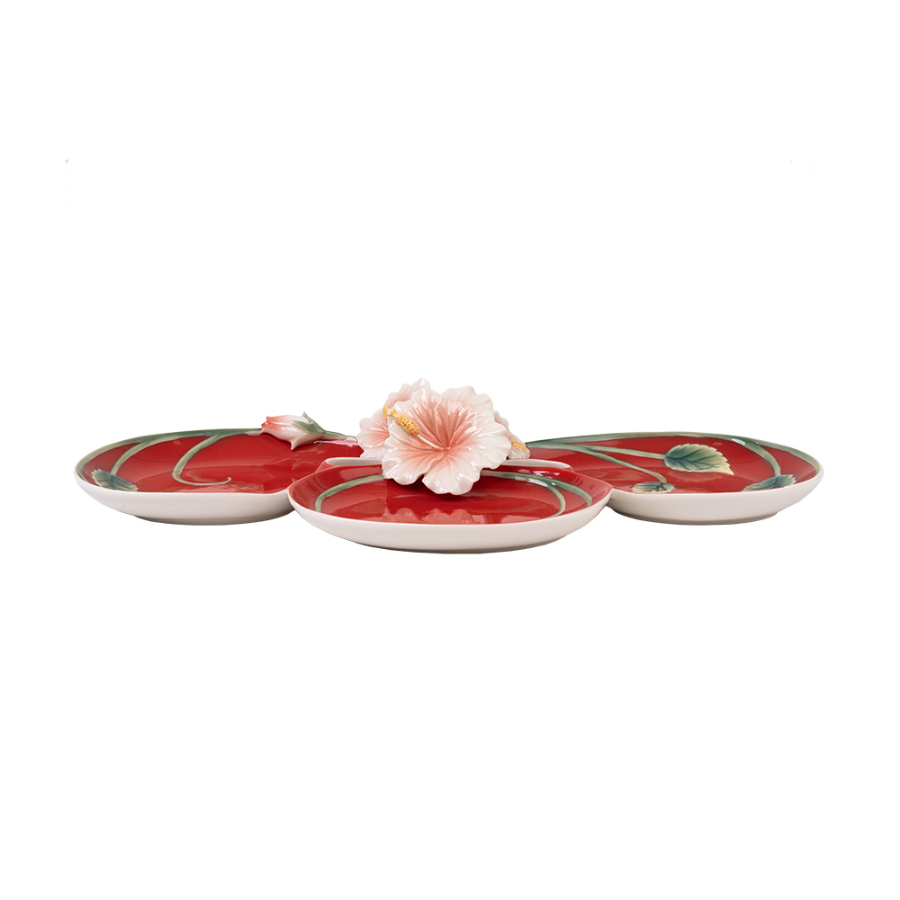 Блюдо для закусок "ISLAND BEAUTY" HIBISCUS FLOWER FZ01533 FRANZ PORCELAIN COLLECTION FZ01533 - фото 1