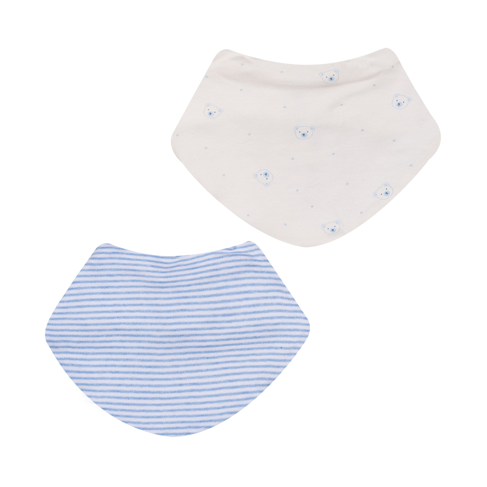 Слюнявчики 2 шт Blue BI-PP1110ES/B  BABYBU  - фото 1