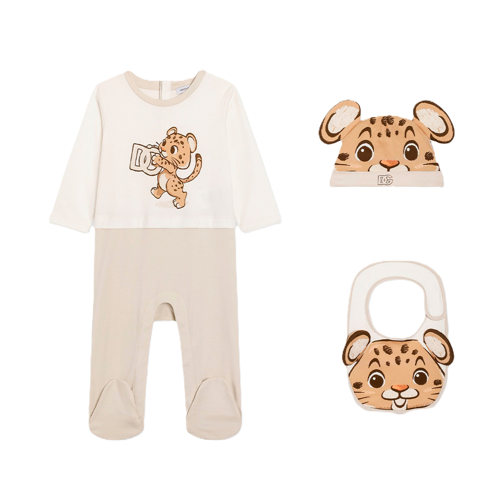 Набор: комбинезон, нагрудник, шапка L1JOBF II7IS HA5RW DOLCE&GABBANA  - фото 1
